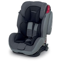 Foppapedretti Isodinamyk Autositz, IsoFix, Gruppe 1/2/3 (9–36 kg) für Kinder von 9 Monaten bis ca12 Jahren, Fahrzeugbefestigung mit Fünf-Stufen-Gurt, 66 x 50 x 76 cm, grau