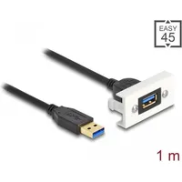 Delock Easy 45 USB Kabel 1 m USB 3.2 Gen 1 (3.1 Gen 1) USB A Schwarz