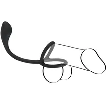 Black Velvets Penis-/Hodenring „Cock & ball ring“ + Plug
