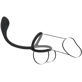 Black Velvets Penis-/Hodenring „Cock & ball ring“ + Plug