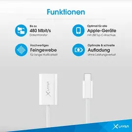 Xlayer USB-C auf Lightning Adapter 0,12 m Weiß