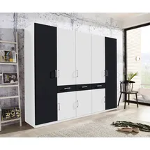 Priess Kleiderschrank 230 x 193 x 55 cm Schwarz