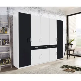 Priess Kleiderschrank 230 x 193 x 55 cm Schwarz