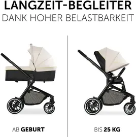 hauck Kombi-Kinderwagen Move so Simply inkl. Babywanne, - Beige