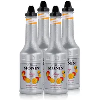 Monin Fruchtpüree Mix Mango 1L - Für Cocktails Milchshakes (4er Pack)