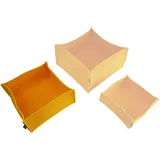 voigtdesign Filz-Körbchen 26x26x12cm (20 Farben) - Korb - Box - Aufbewahrung - Utensilienkorb - Brotkorb - Obstkorb - Regalkorb - eckig – quadratisch (122 safrangelb)