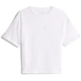 Tommy Hilfiger Damen T-Shirt Kurzarm Logo mit Rundhalsausschnitt, Weiß (White), L - L