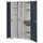 Kappes Vertikalschrank RasterPlan Mod. 81 RAL 7035/7016 Tür innen Lochplatten mit Ausstattung