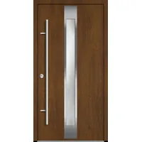 Aluminium Haustür "FABIA" 68 mm Golden Oak holzähnlich beidseitig innen öffnend DIN links