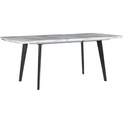 Ausziehbarer Esstisch MOSBY Schwarz / Weiß 160/200 cm 90 cm