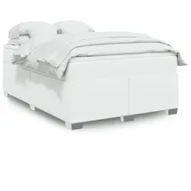 vidaXL Boxspringbett 140 x 200 cm Weiß