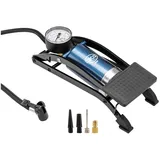 Alca alca® Luftpumpe Fußluftpumpe, Fahrradluftpumpe, Hochleistungs-Fußpumpe, 7 bar, 4 Adapter inklusive