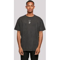 T-Shirt F4NT4STIC "Boo Crew Halloween", Herren, Gr. S, schwarz, Obermaterial: 100% Baumwolle, casual, oversize, Rundhals, Kurzarm ohne Bündchen, Shirts, Print