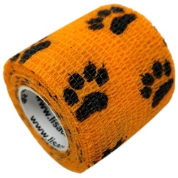 LisaCare selbstklebender Verband - Pfote Orange 5cm x 4,5cm 1 St orange Unisex