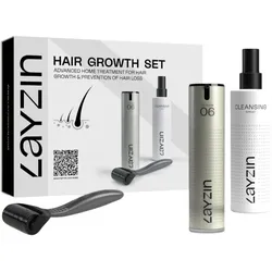LAYZIN Haarwuchs Set für weniger Haarverlust Schwarz 