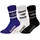 NFL Socken, 3er Pack Stretch-NFL 3Pack Crew Socks, bunt|violett 43-46