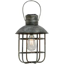 deluke Solarleuchte Stahl 33x22x22cm Gartenlampe Tischlampe Braun