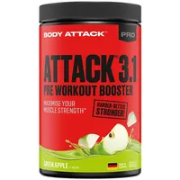 Body Attack Pre Attack 3.1 600 g Dose, Green Apple