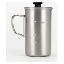 Snow Peak Titanium French Press grau