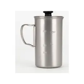 Snow Peak Titanium French Press grau