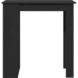 vidaXL Bartisch mit Regal 102 x 50 x 103,5 cm Schwarz