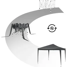 Woltu Faltpavillon 3 x 3 m inkl. 4 Seitenteile Anthrazit