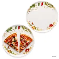 2x Pizzateller Katja Ø31,5cm XL-Teller 2 Personen Italien-Dekor Platte