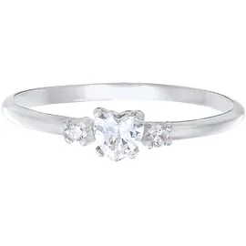 Elli Ring 925 Sterling Silber Herz in Weiß | Gr.: 52
