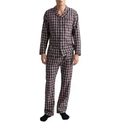 Gant Woven Cotton Check Pajama Set Blau/Orange X-Large Herren