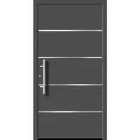 Aluminium-Haustür Moderno M480/P 110 x 210 cm Anthrazit Metallic Anschlag Links