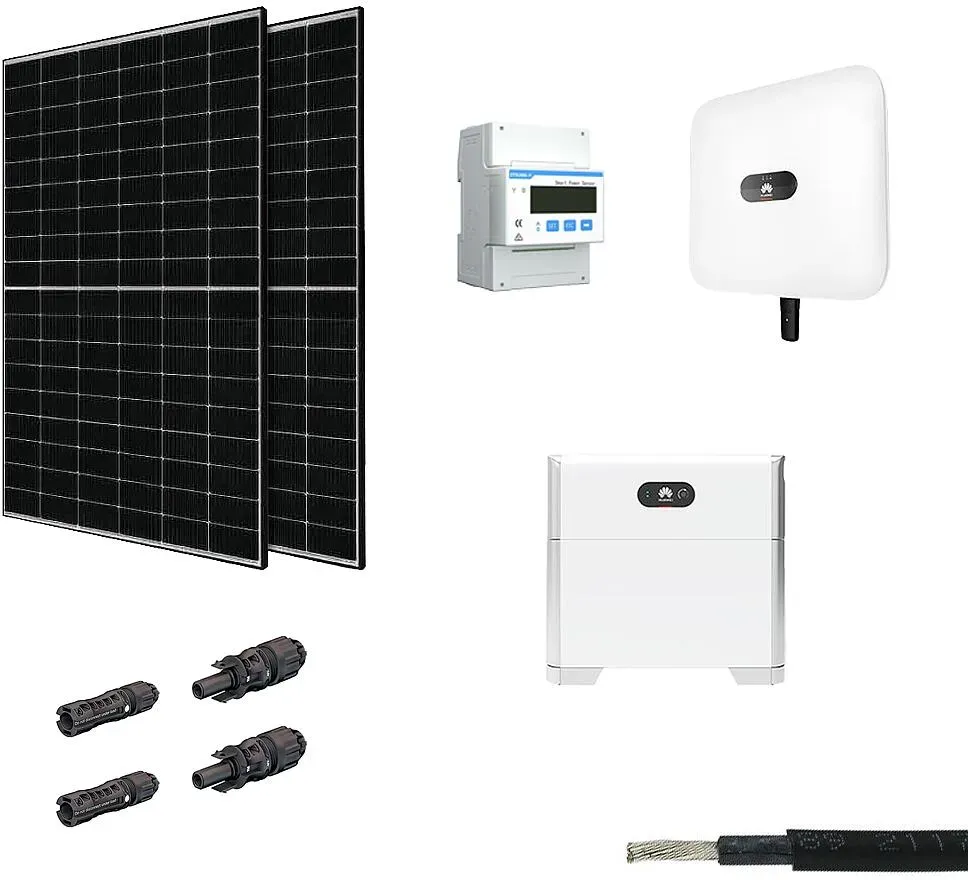 5 kWp PV Anlage mit Speicher Komplettpaket, HUAWEI Wechselrichter 5 KTL, HUAWEI Batteriespeicher 5 kWh, Trina Solar Modul 450Wp