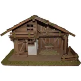 Alfred Kolbe Kolbe Krippenstall, ca. B59,5/H30/T35 cm, Braun