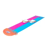 BESTWAY H2OGO 2er-Wasserrutsche 488 x 138 cm inkl. Lama-Schwimmtieren