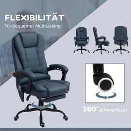 Vinsetto Chefsessel Kunstleder Blau
