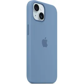 Apple iPhone 15 Plus Silikon Case mit MagSafe winterblau