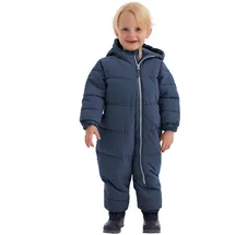 KILLTEC first instinct by killtec FIOW 32 MNS ONPC Overall/Schneeanzug in Daunenoptik mit Kapuze, dunkelblau