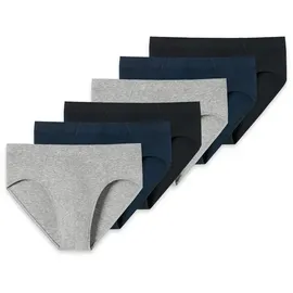 SCHIESSER Slip 6er Pack Blau / Grau / Schwarz 4XL