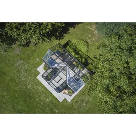 Juliana Orangerie Gewächshaus Alu Anthrazit ESG 3 mm 21,5 m2