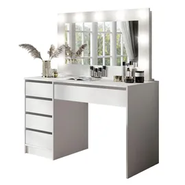 lookway SCHMINKTISCH MADA mit Spiegel Weiß / Weiß