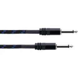 Cordial ELEMENTS EI 3 PP-TWEED-BL 3m Plug 6,3 mono black - Plug 6,3 mono black - elements INS