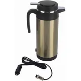 Ldafava 1200ml 12V 24V Edelstahl Elektrokessel für Autoheizwasserflasche, Reise und Camping, mit doppelter Isolation, portabel und sicher