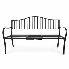 Lemodo Gartenbank 147 x 49 x 96 cm Schwarz