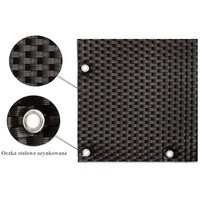Progresja Polyrattan Balkonsichtschutz mit Metallösen - Dunkelbraun 0,9m x 5m