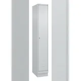 C+P Spind Classic PLUS, Sockel, 1 Abteil, HxBxT 195x30x50cm, Zylinderschloss, Hellgrau/Hellgrau von PROREGAL