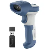 Inateck Barcode Scanner (1D-Barcodes, 2D-Barcodes), Barcode Scanner, Weiss, Blau