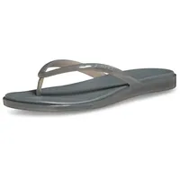 Crocs Miami Jelly Damen-Flip, runde Zehenpartie, Carbon-Gelee, Größe 37