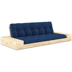 Karup Design - Base Schlafsofa mit Aufbewahrung, Kiefer klar lackiert / royal blue