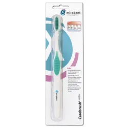 MIRADENT Carebrush ortho Zahnbürste weiß/grün 1 St