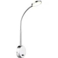 GLOBO Wandstrahler chrom Glas Wandlampe Flexospot schwenkbare Wandleuchte Schlafzimmer,