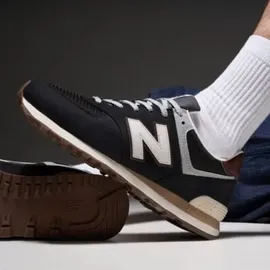 New Balance 574 Herren Black/Brown/Dark Silver Metallic 43